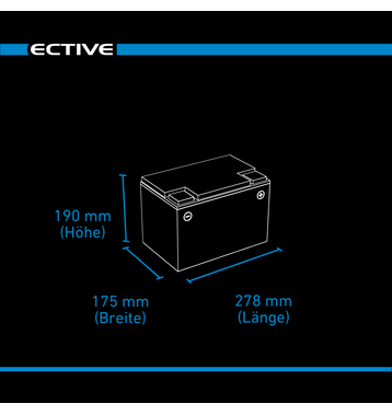 ECTIVE SC 80 AGM Semi Cycle Batteries Décharge Lente 80Ah