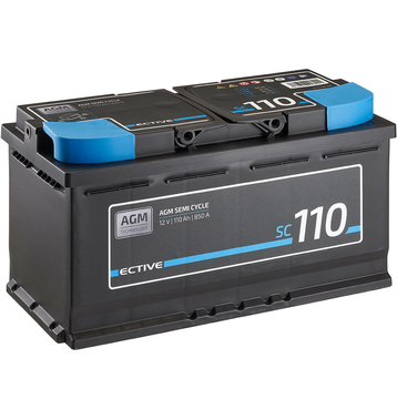 ECTIVE SC 110 AGM Semi Cycle Batteries Décharge Lente 110Ah