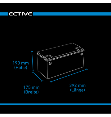 ECTIVE SC 120 AGM Semi Cycle Batteries Décharge Lente 120Ah