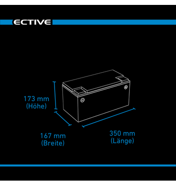 ECTIVE DC 75S AGM Deep Cycle avec LCD-Afficher 75Ah Batteries Décharge Lente