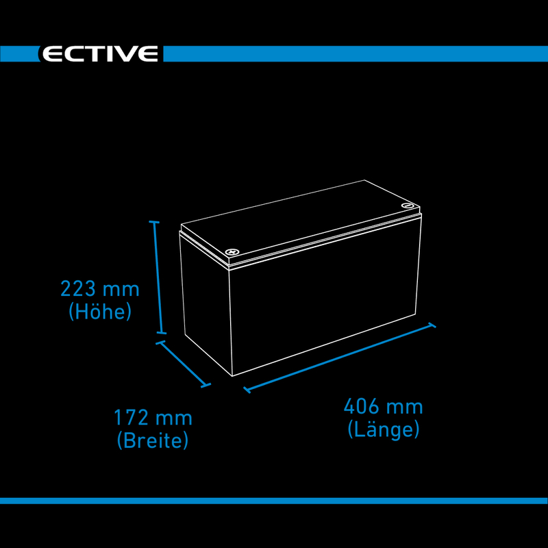 ECTIVE DC 115S GEL Deep Cycle avec LCD-Afficher 115Ah Batteries Déchar