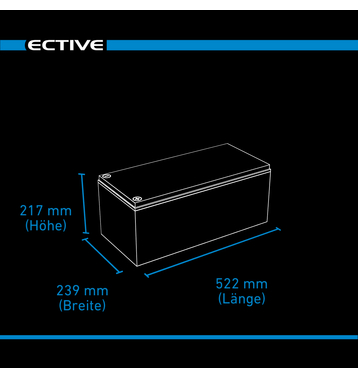 ECTIVE DC 230S AGM Deep Cycle avec LCD-Afficher 230Ah Batteries Décharge Lente