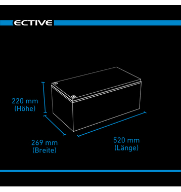 ECTIVE DC 290S AGM Deep Cycle avec LCD-Afficher 290Ah Batteries Décharge Lente