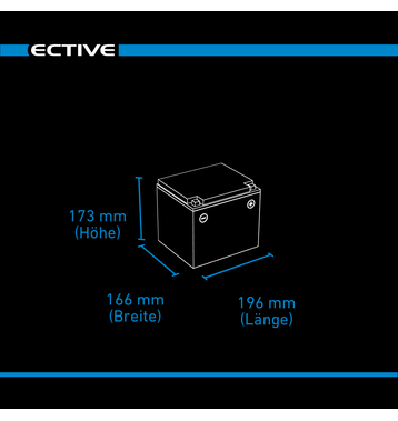 ECTIVE DC 45SC GEL Deep Cycle avec PWM-Chargeur und LCD-Afficher 45Ah Batteries Décharge Lente