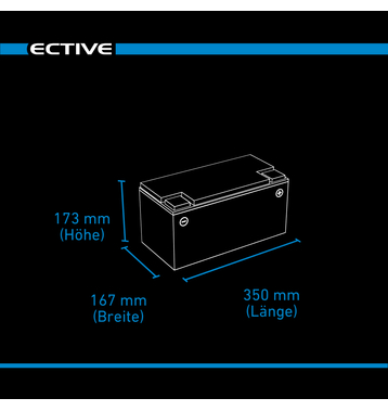 ECTIVE DC 75SC GEL Deep Cycle avec PWM-Chargeur und LCD-Afficher 75Ah Batteries Décharge Lente