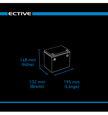 ECTIVE DC 38S GEL Deep Cycle avec LCD-Afficher 38Ah Batteries Dcharge Lente