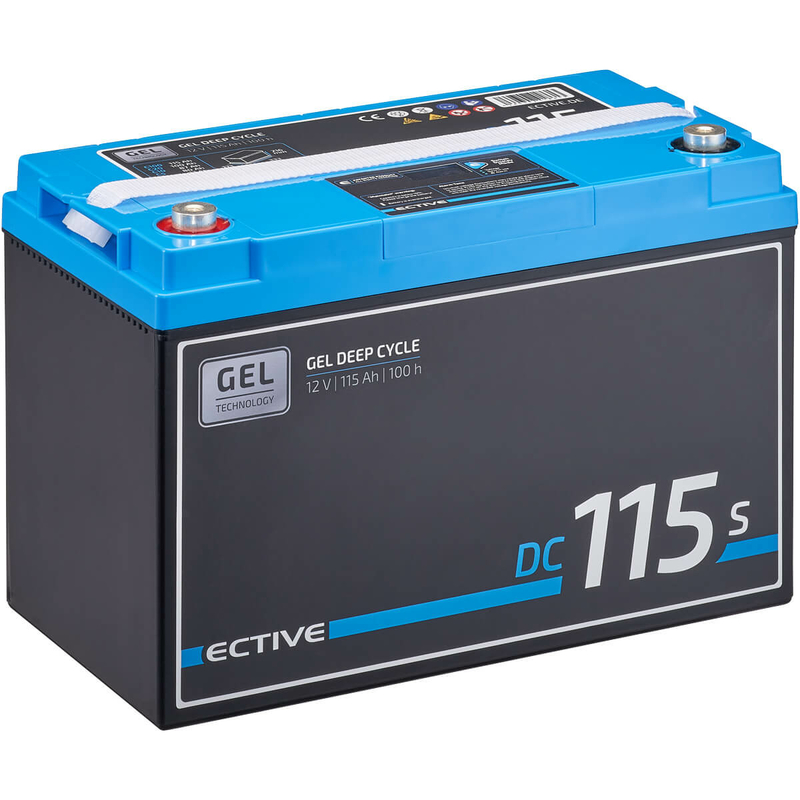 ECTIVE DC 115S GEL Deep Cycle avec LCD-Afficher 115Ah Batteries Déchar
