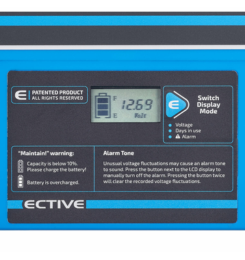 ECTIVE DC 115S GEL Deep Cycle avec LCD-Afficher 115Ah Batteries Décharge Lente