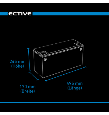 ECTIVE DC 175S GEL Deep Cycle avec LCD-Afficher 175Ah Batteries Décharge Lente