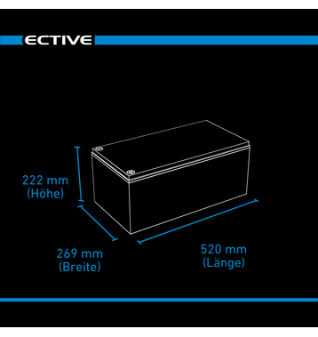 ECTIVE DC 290S GEL Deep Cycle avec LCD-Afficher 290Ah Batteries Décharge Lente