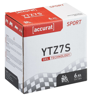 Accurat Sport GEL YTZ7S Batteries moto 6Ah 12V