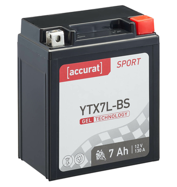 Accurat Sport GEL YTX7L-BS Batteries moto 7Ah 12V