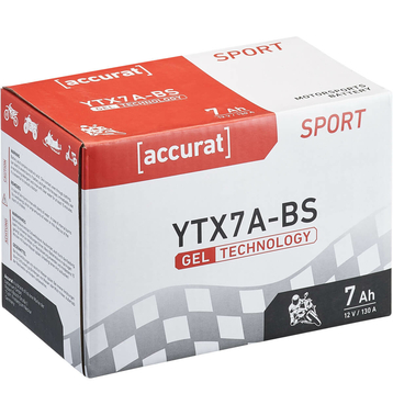 Accurat Sport GEL YTX7A-BS Batteries moto 7Ah 12V