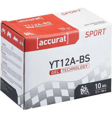 Accurat Sport GEL YT12A-BS Batteries moto 10Ah 12V