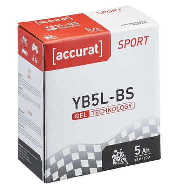 Accurat Sport GEL YB5L-BS Batteries moto 5Ah 12V