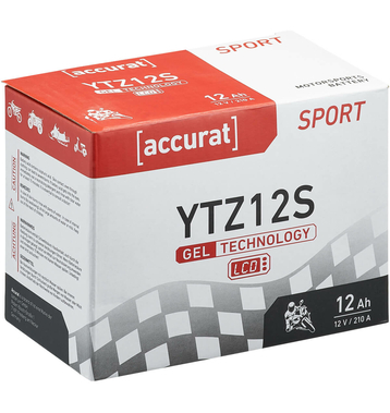 Accurat Sport GEL LCD YTZ12S Batteries moto 12Ah 12V