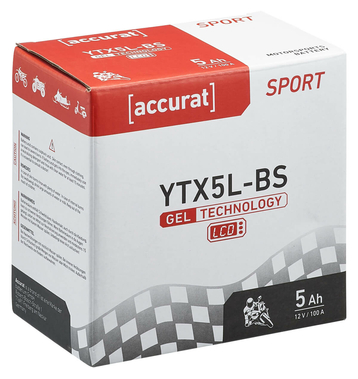 Accurat Sport GEL LCD YTX5L-BS Batteries moto 5Ah 12V