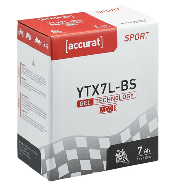 Accurat Sport GEL LCD YTX7L-BS Batteries moto 7Ah 12V