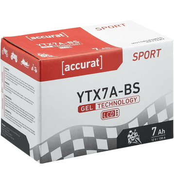 Accurat Sport GEL LCD YTX7A-BS Batteries moto 7Ah 12V