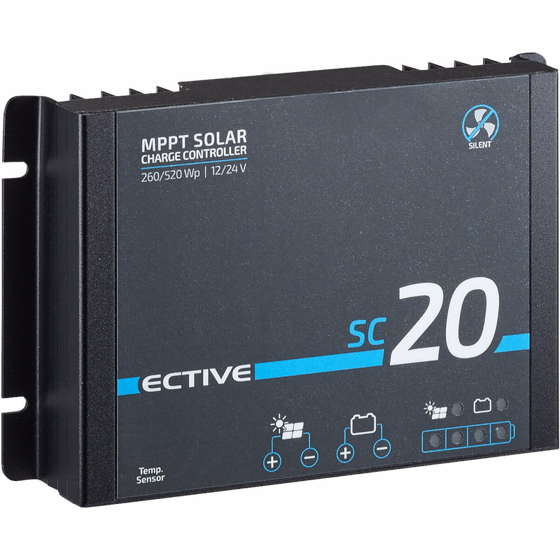 ECTIVE SC 20 SILENT Sans ventilateur MPPT Contrôleur de charge solaire