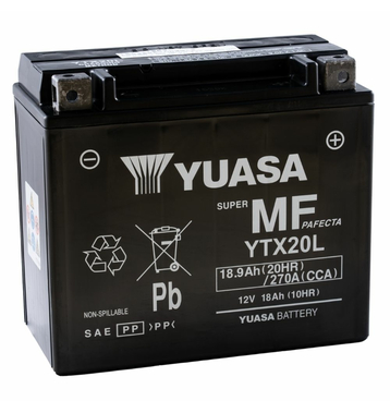 YUASA AGM YTX20L-BS 18Ah Batteries moto 12V (DIN 82000)