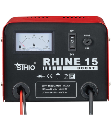 SIHIO RHINE-15 12V/24V Chargeur de batterie 6A/3A