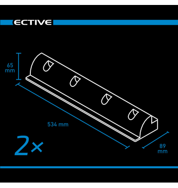 ECTIVE 7-partie long Kit de fixation complet pour linstallation solaire noir