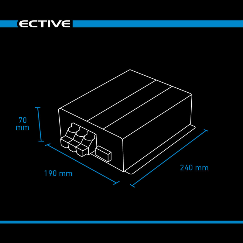 ECTIVE Multiload 8 étapes Chargeur de batterie au lithium 12 V