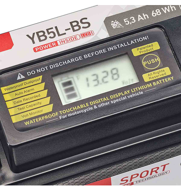 Accurat Sport LFP YB5L-BS 5,3 Ah Batterie de moto au lithium