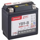 Accurat Sport LFP YB9-B 10,6 Ah Batterie de moto au lithium