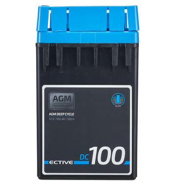 ECTIVE DC 100 AGM Slim 12V Batteries Décharge Lente 100Ah