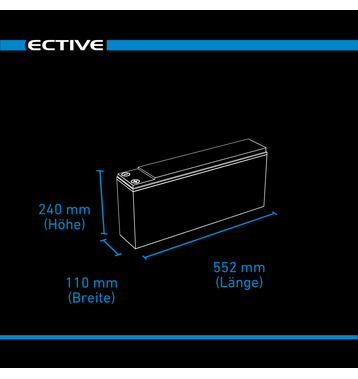 ECTIVE DC 150 AGM Slim 12V Batteries Décharge Lente 150Ah