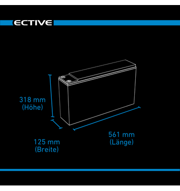 ECTIVE DC 230 AGM Slim 12V Batteries Décharge Lente 230Ah