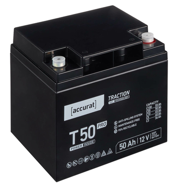 Accurat Traction T50 Pro GEL Batterie Décharge Lente 12V...
