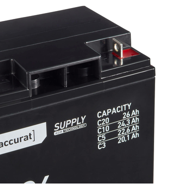 Accurat Supply S26 AGM Batterie de plomb 26Ah