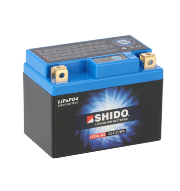 SHIDO LTX4L-BS Batterie moto 1,6Ah 12V YTX4L-BS