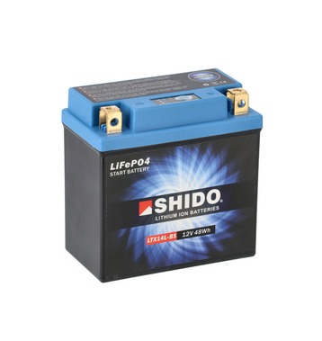 SHIDO LTX14L-BS Batterie moto 4Ah 12V YTX14L-BS