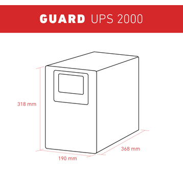 Accurat UPS Guard 2000 UPS Onduleur On-Line 2000VA 230V