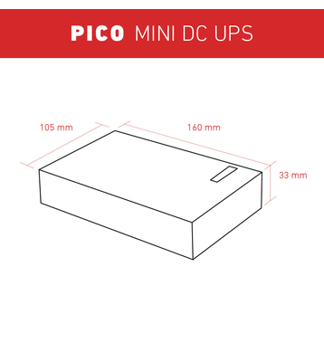 Accurat UPS Pico Mini Onduleur UPS Powerbank 8000mAh LiFePO4 DC